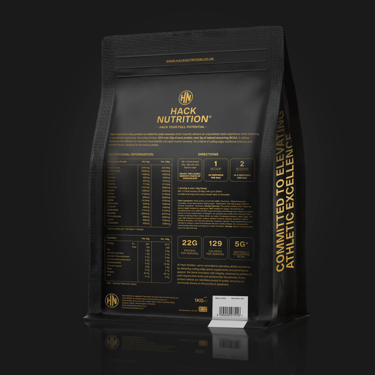 Whey Protein Concentrate - Chocolate - Hack Nutrition