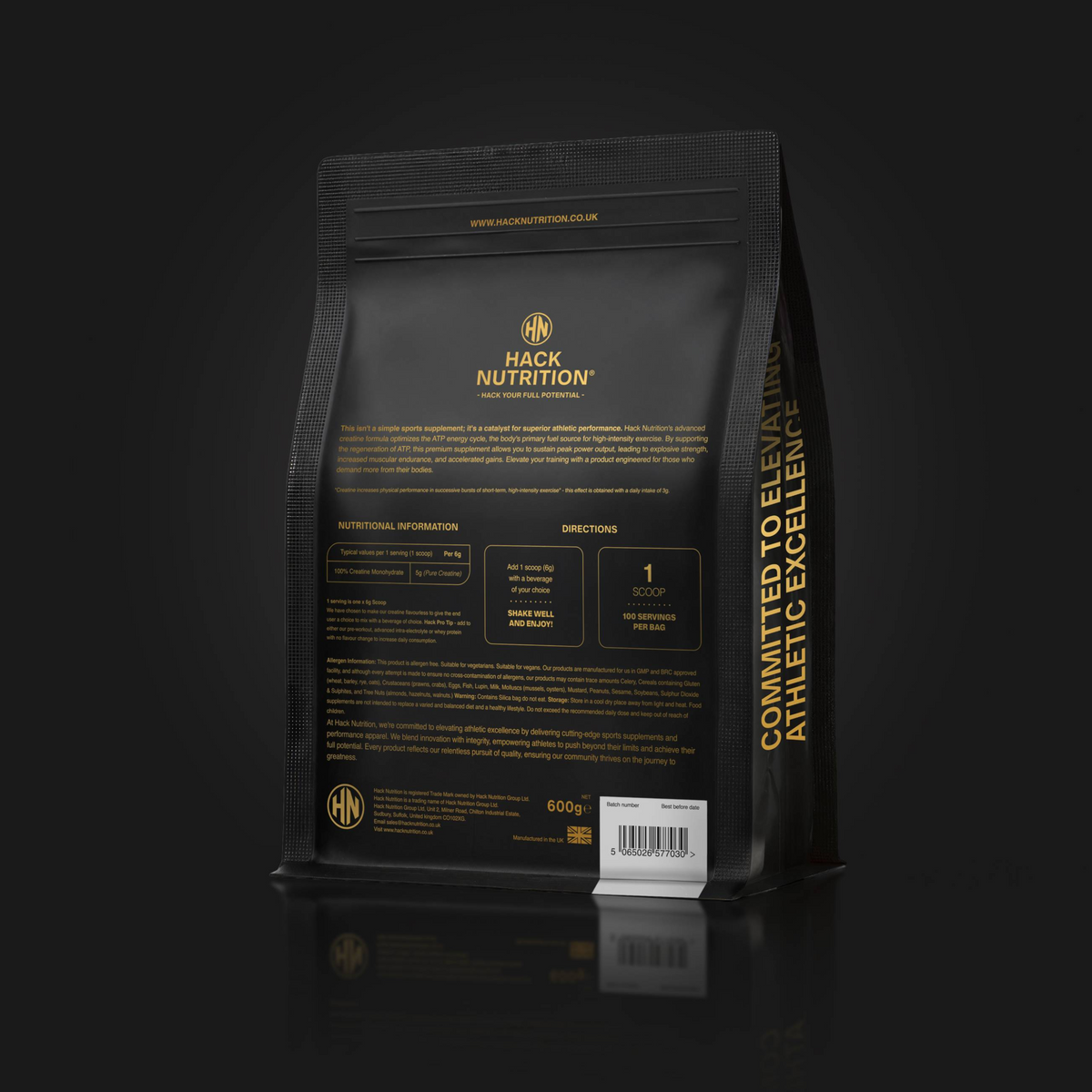 Creatine Monohydrate - Unflavoured - Hack Nutrition
